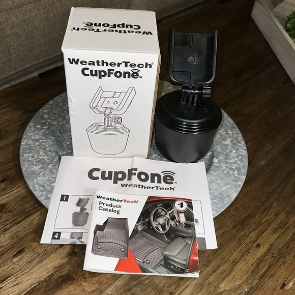 NWT WeatherTech CupFone Cell Phone Holder for car Universal black w/box - Picture 2 of 7
